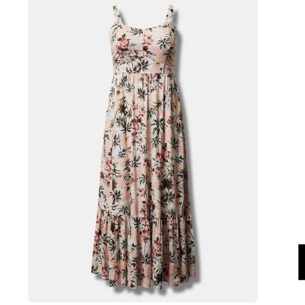 TORRID NWOT Maxi Lenny Tiered Dress